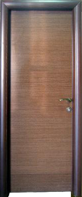 דלת פנים מעץ - צבע שלייף - משקוף עגול